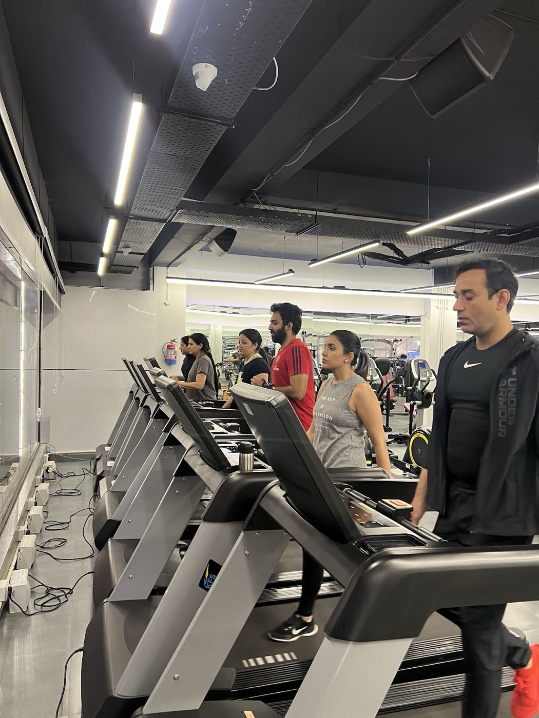 Rows of treadmills and a class for every mood